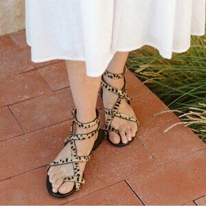 Jenni Kayne Pony Hair Strappy Sandals in Cheetah Size 38 US 8 NEW